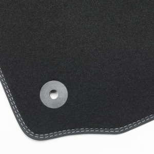 Predpražniki, premium velur spredaj, črni s sivo nitko